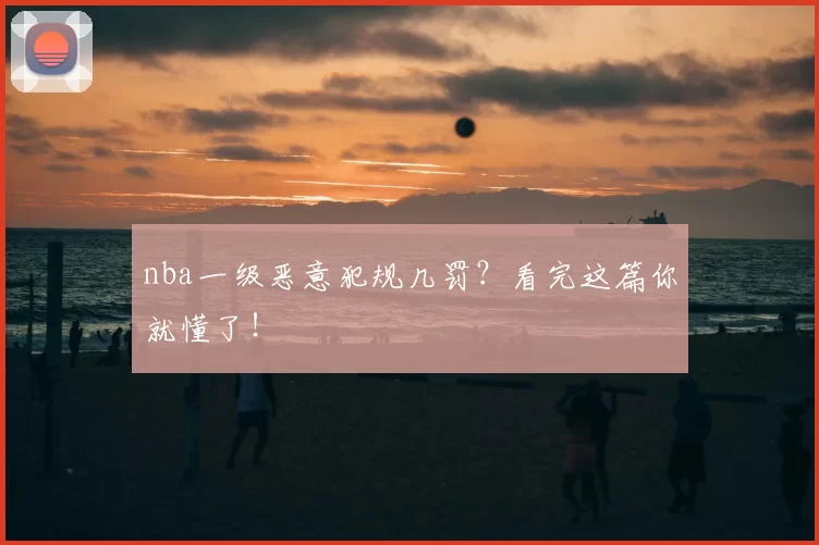 nba一级恶意犯规几罚？看完这篇你就懂了！