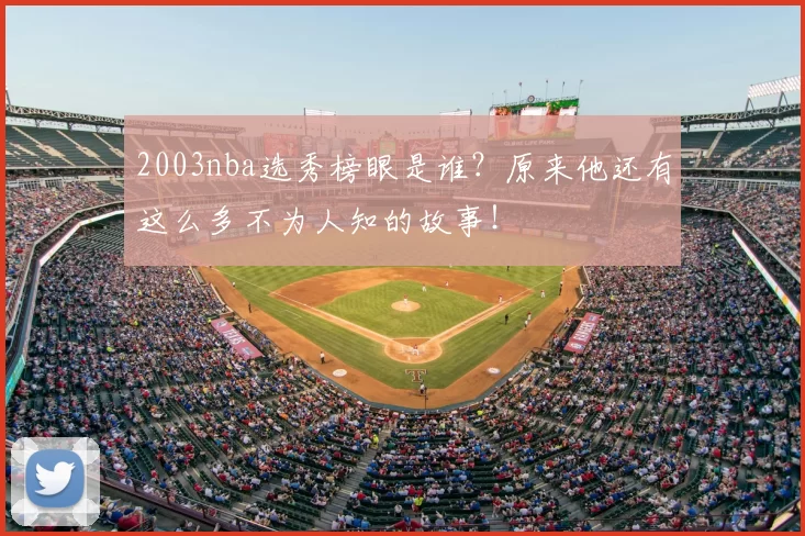 2003nba选秀榜眼是谁？原来他还有这么多不为人知的故事！