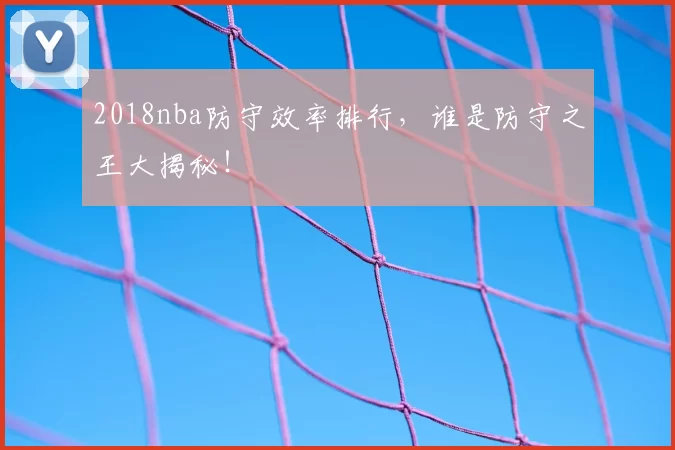 2018nba防守效率排行，谁是防守之王大揭秘！